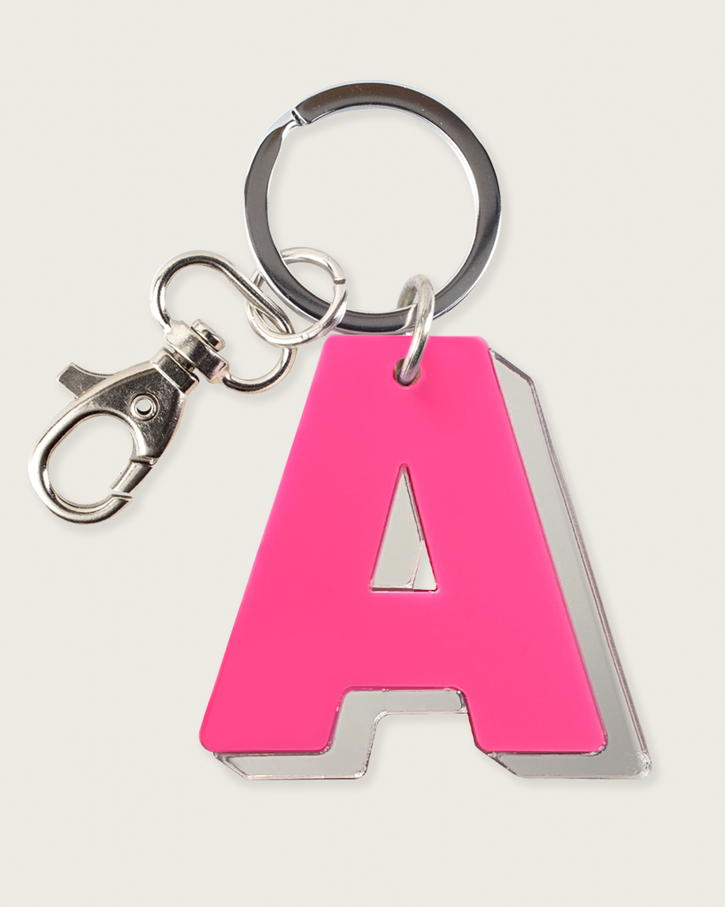 Llavero Letra Maxi: Pink