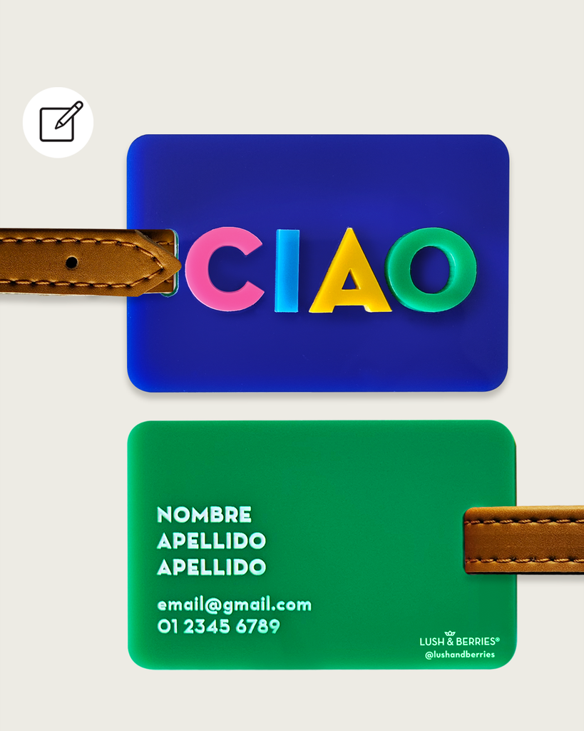 Identificador de maleta: iniciales