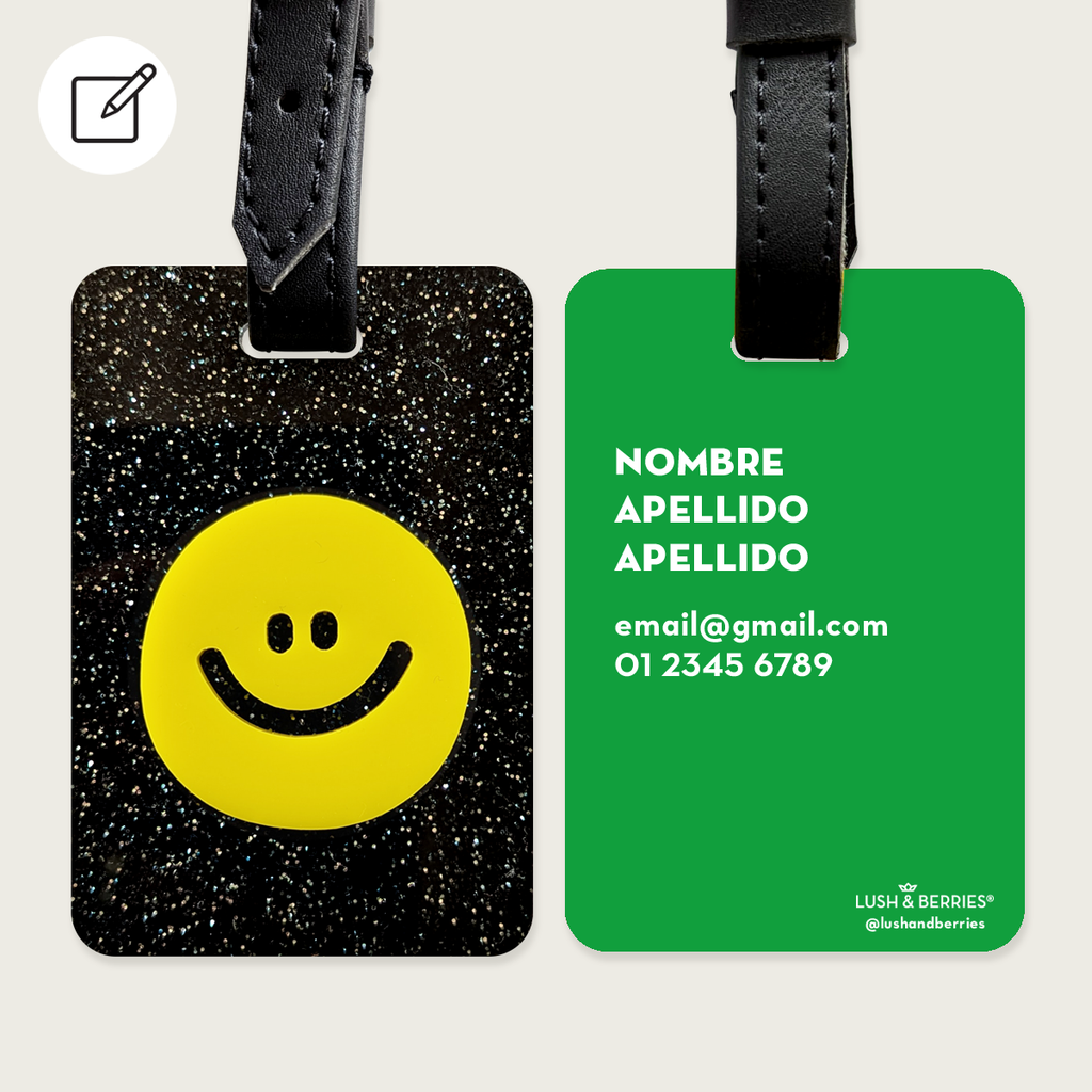 Identificador de maleta: happy face