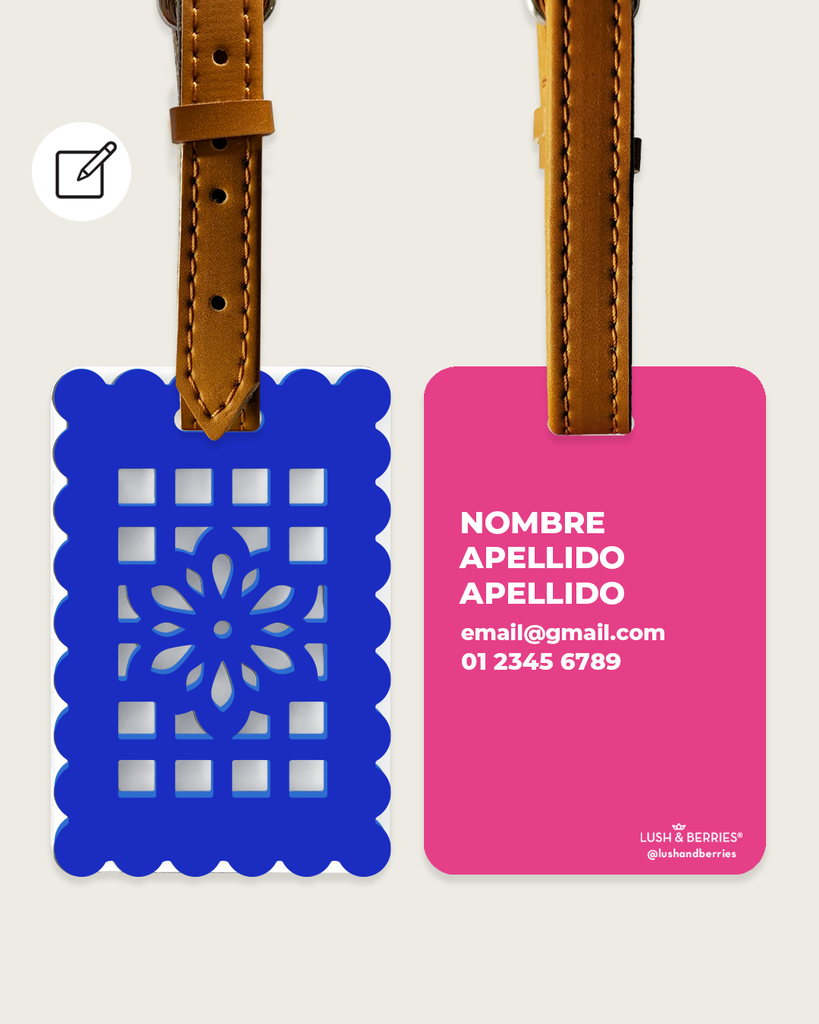 Identificador de maleta: Papel Picado