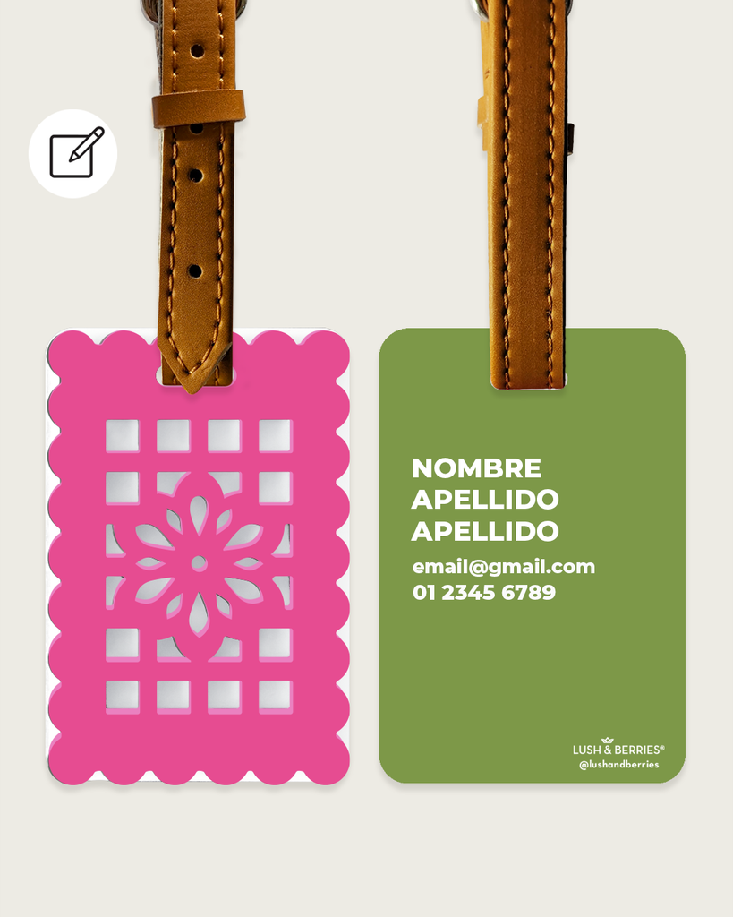 Identificador de maleta: Papel Picado