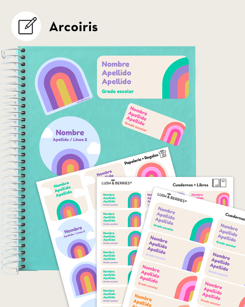 Etiquetas para cuadernos y libros: Fantasía