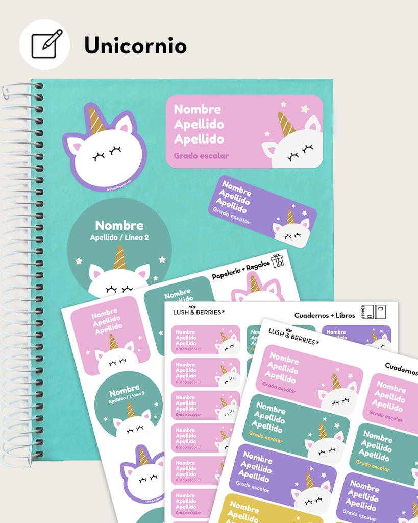 Etiquetas para cuadernos y libros: Fantasía