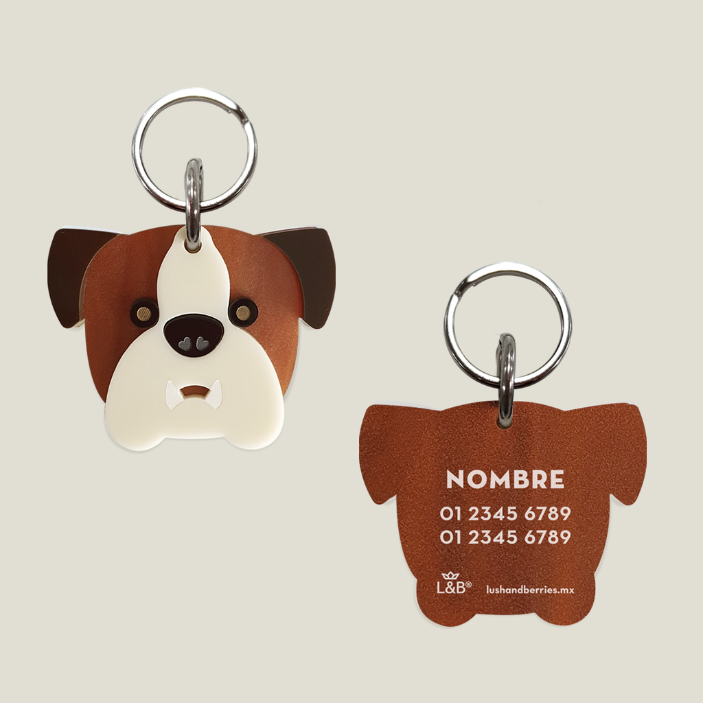 Placa para perro: Bulldog inglés