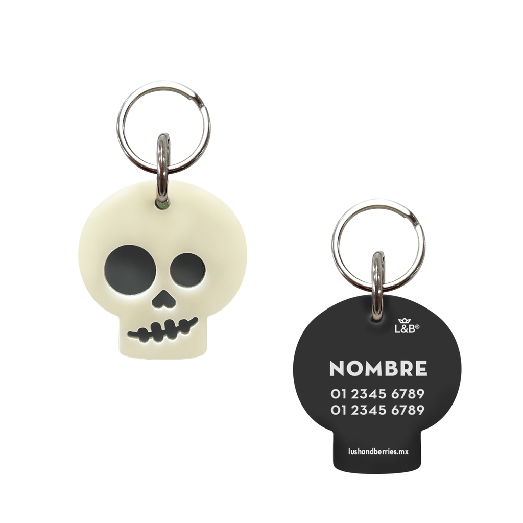 Placa para perro: Calavera