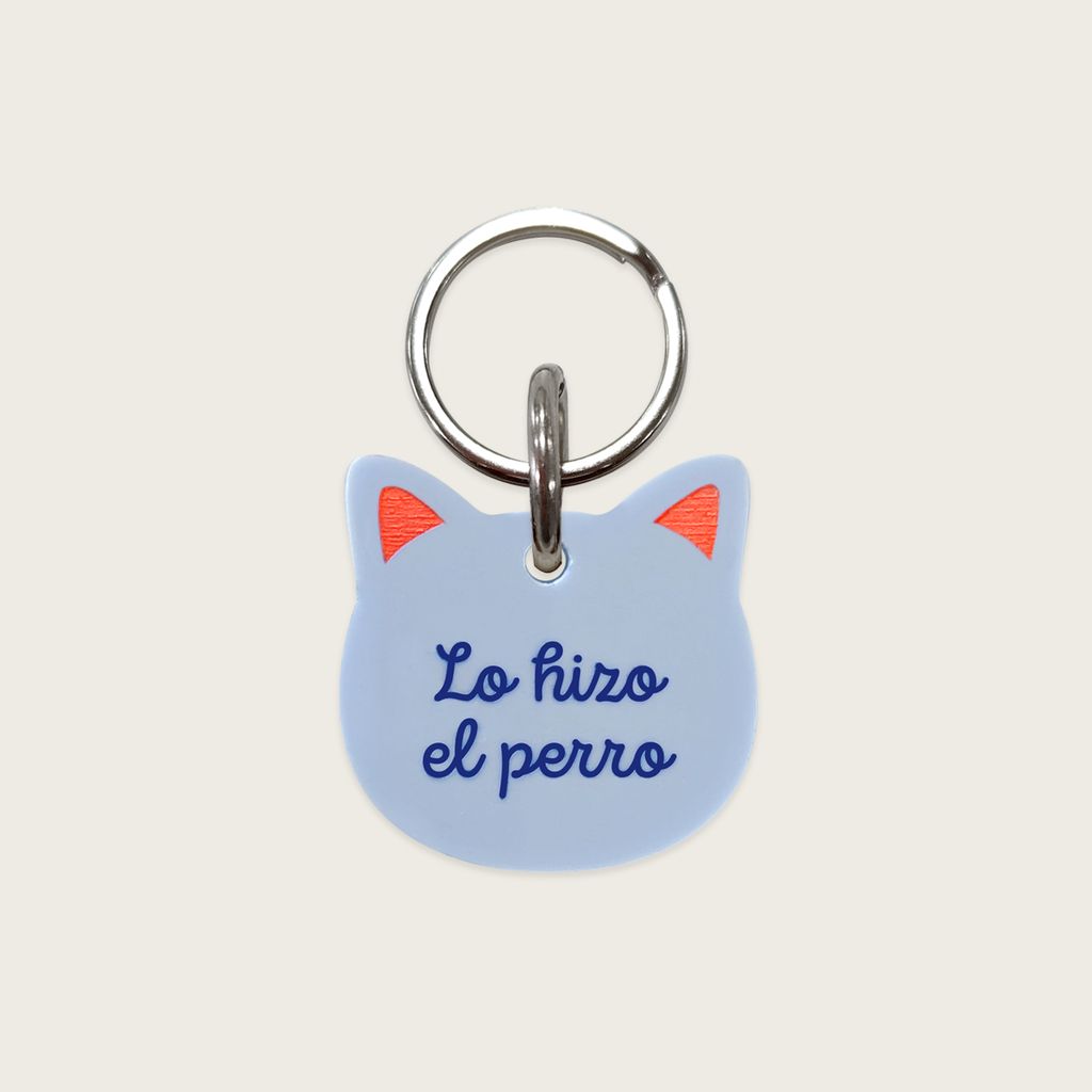 Placa para gato: Lo hizo el perro