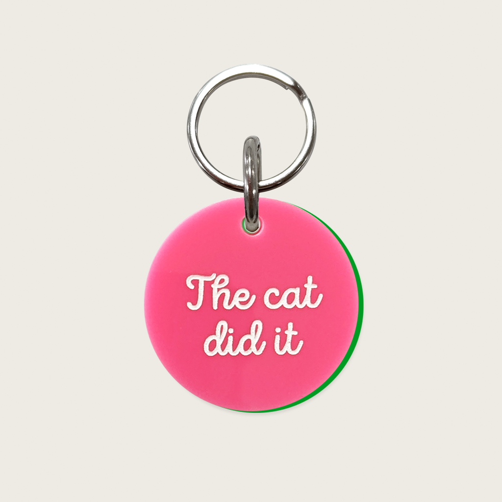 Placa para perro: The cat did it