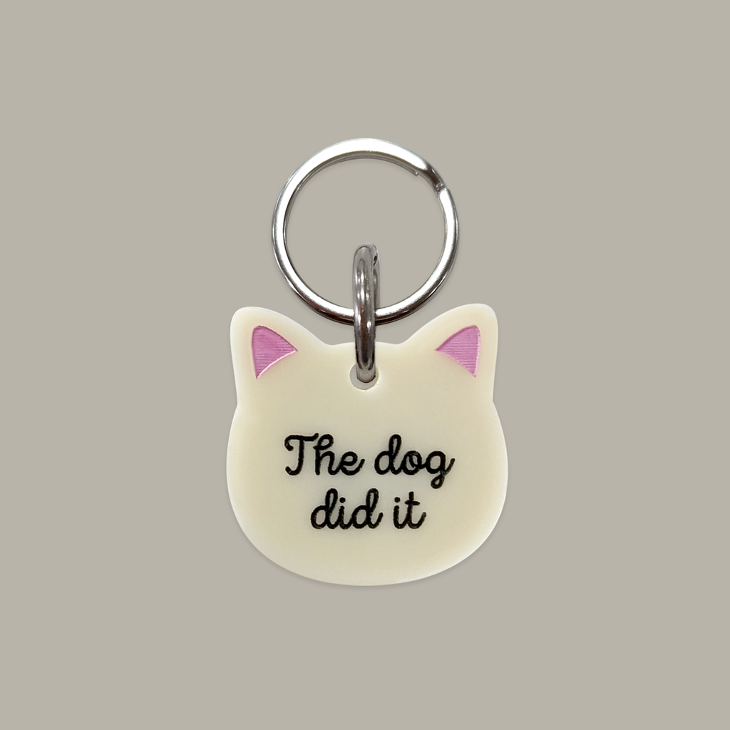 Placa para gato: The dog did it