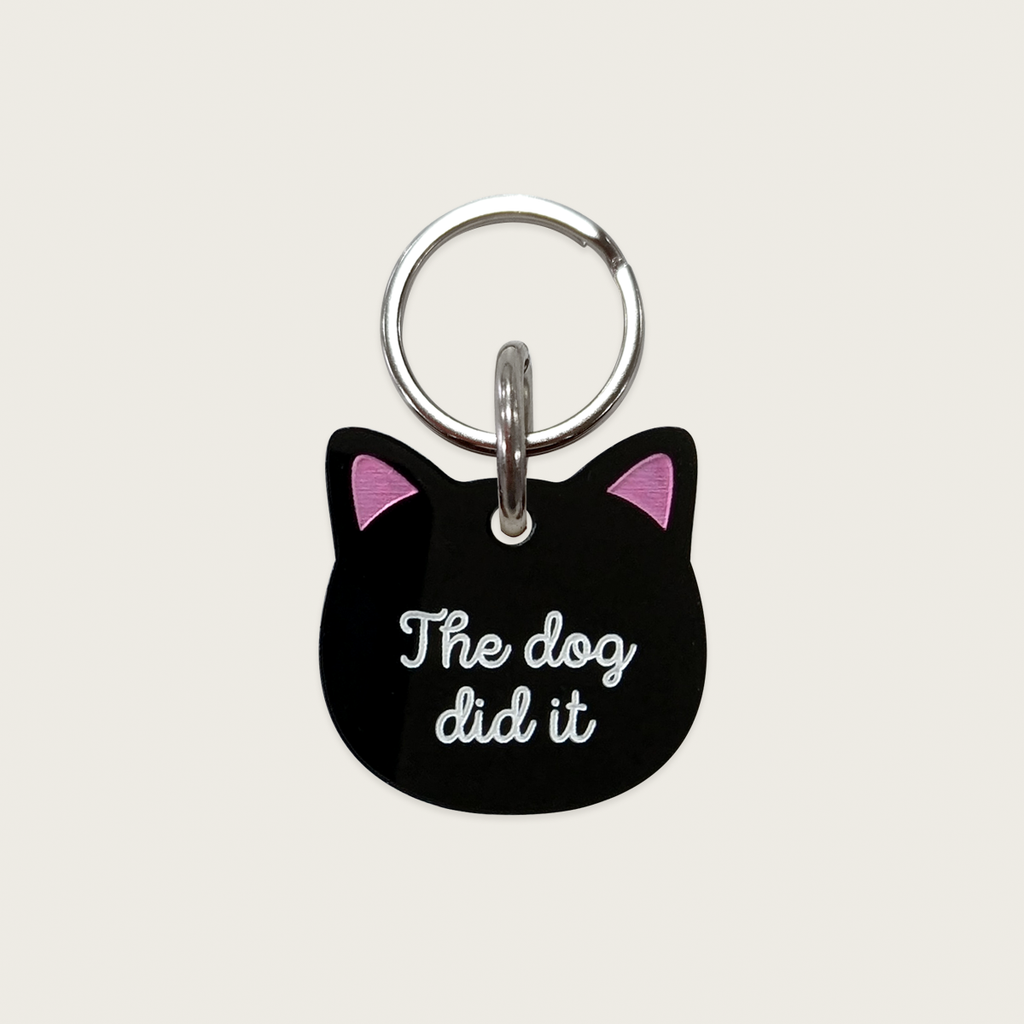 Placa para gato: The dog did it