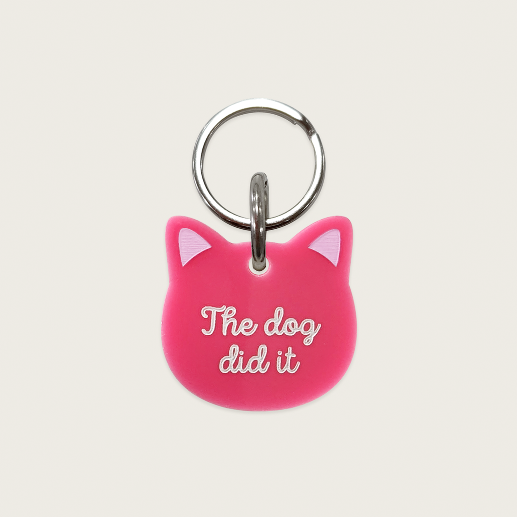 Placa para gato: The dog did it