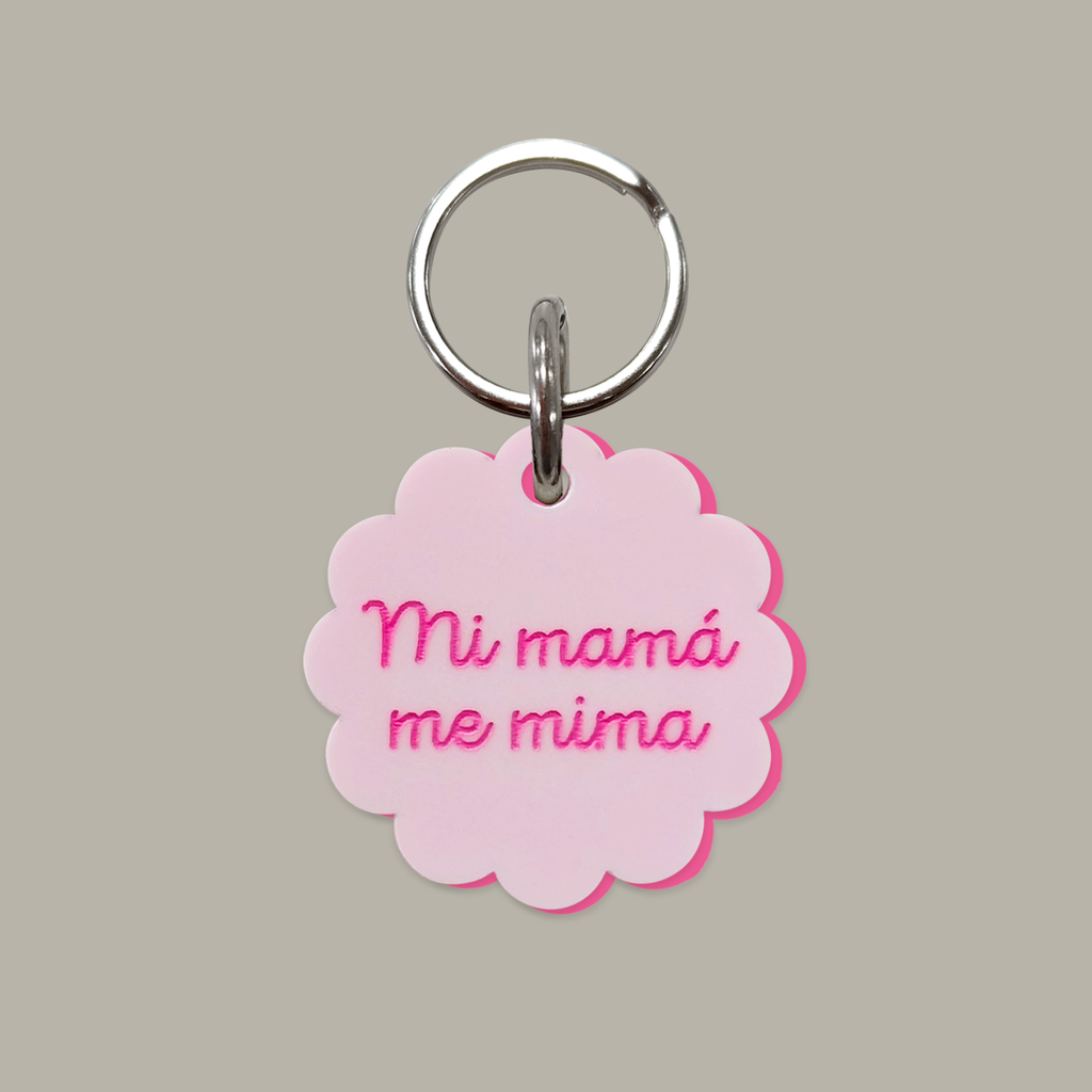 Placa para perro: Mi mamá me mima