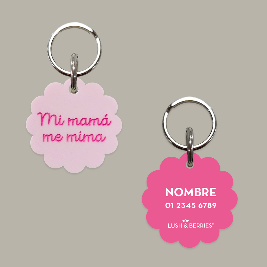 Placa para perro: Mi mamá me mima