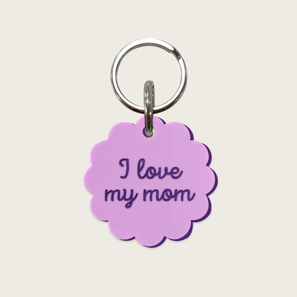 Placa para perro: I love my mom