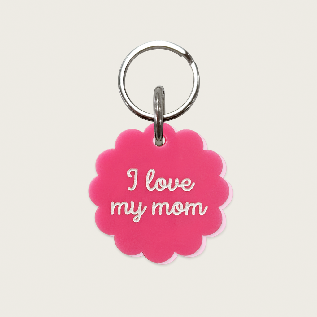 Placa para perro: I love my mom