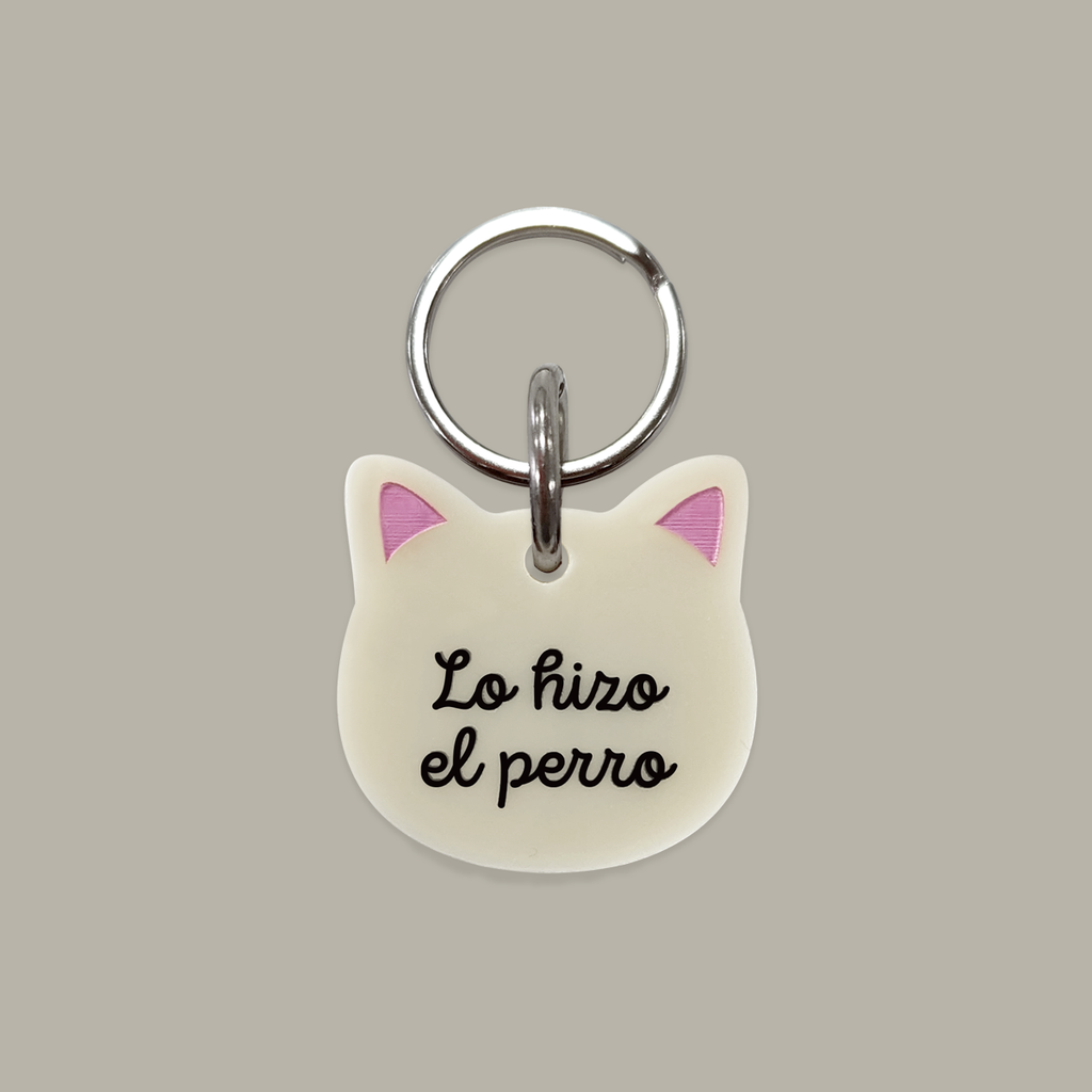 Placa para gato: Lo hizo el perro