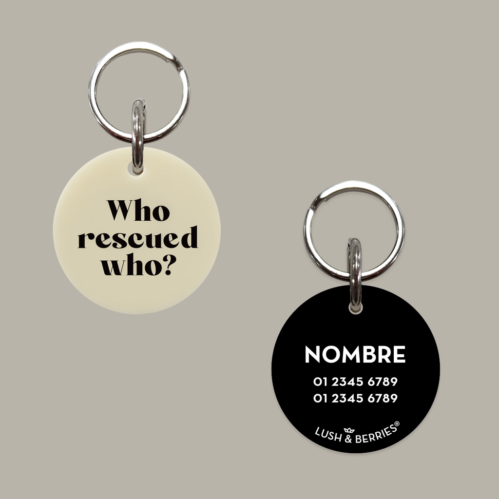 Placa para perro: Who rescued who?