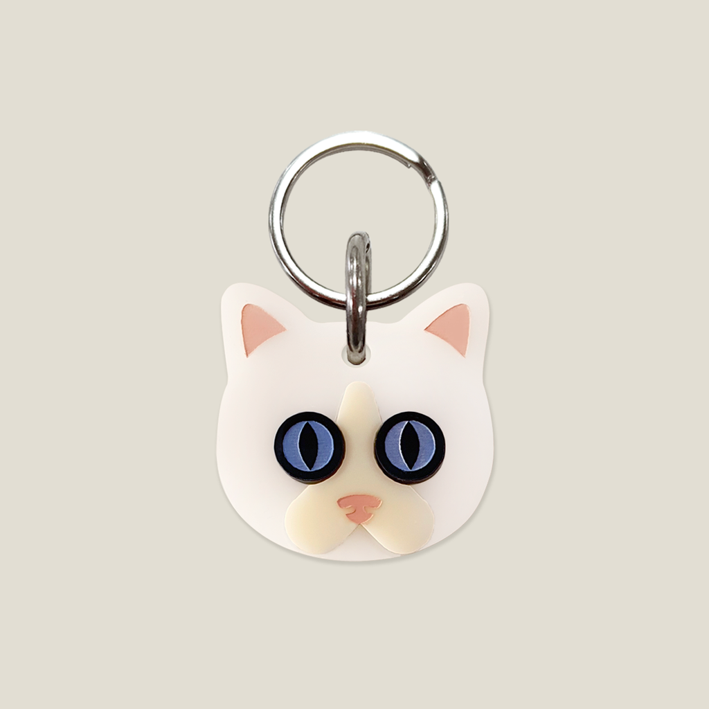 Placa para gato: blanco