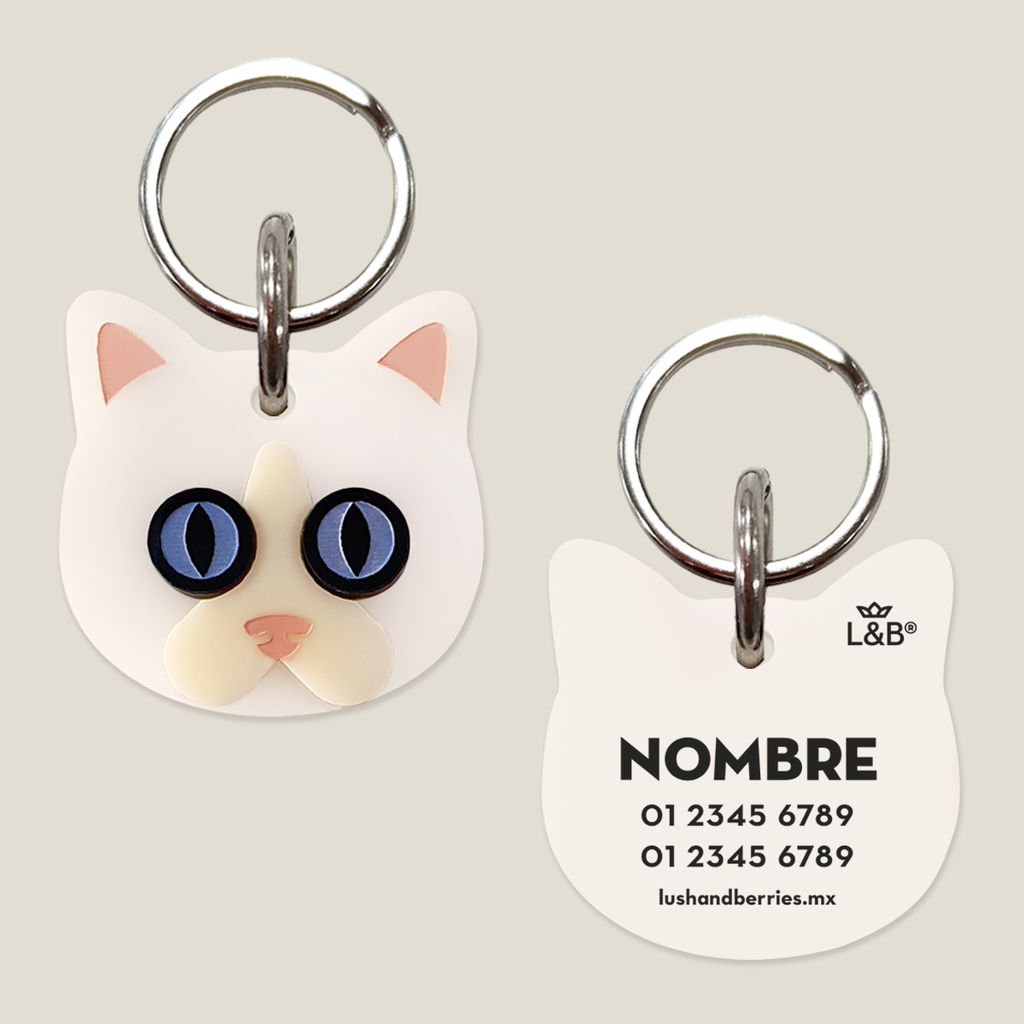 Placa para gato: blanco