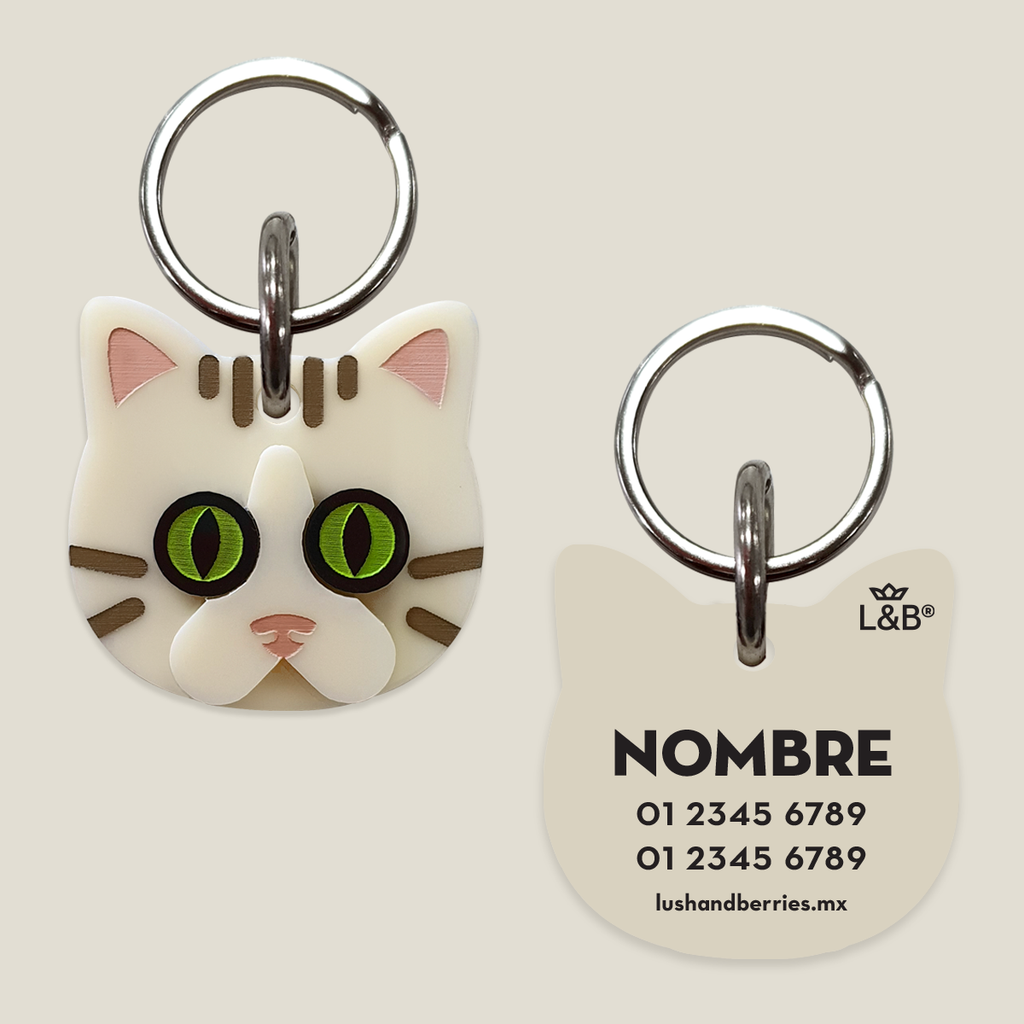 Placa para gato: crema