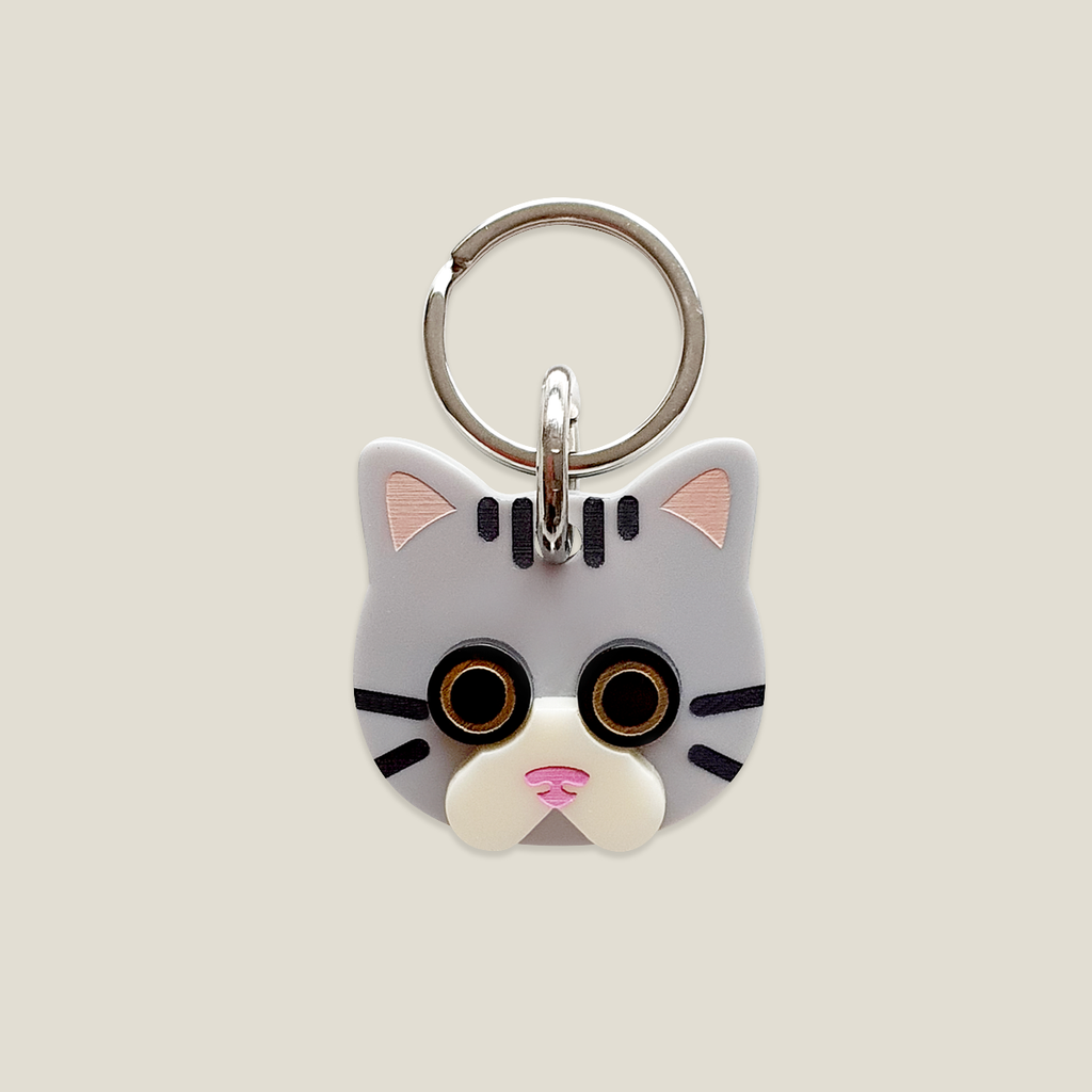 Placa para gato: gris