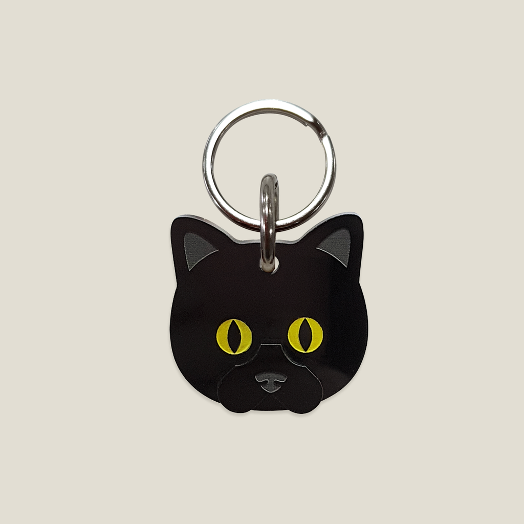 Placa para gato: negro