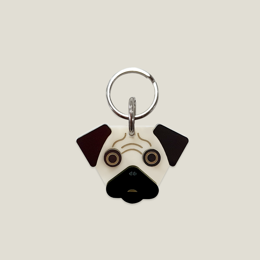 Placa para perro: Pug