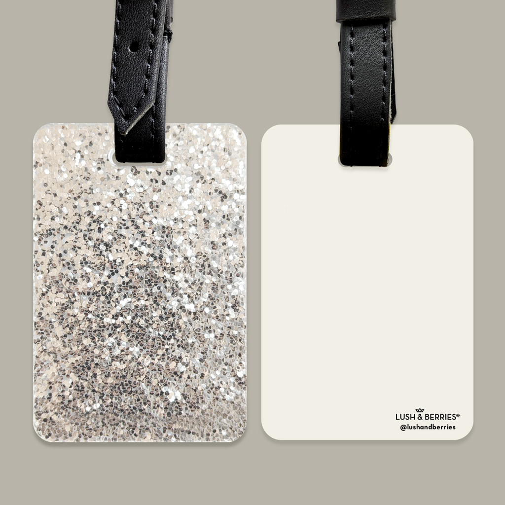 Identificador Glitter Plateado: Letra