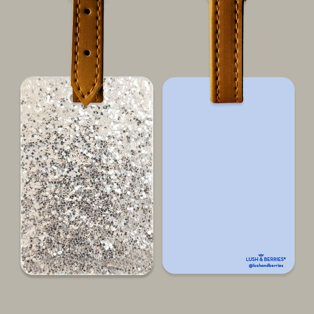 Identificador Glitter Plateado: Letra