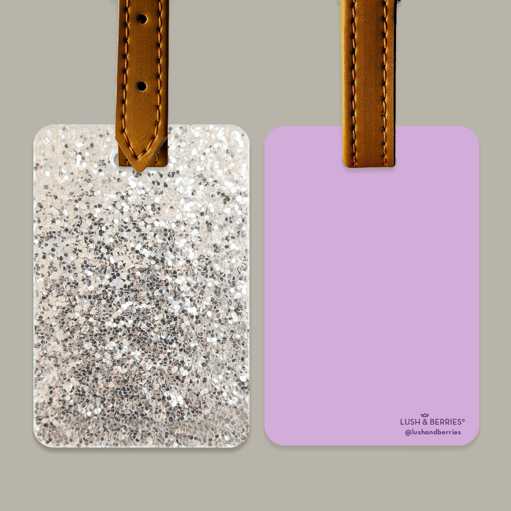 Identificador Glitter Plateado: Letra