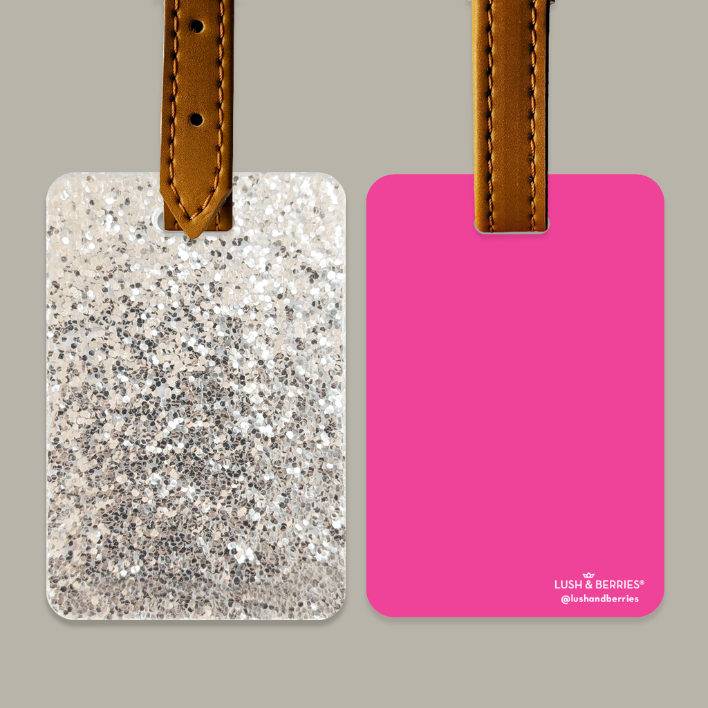 Identificador Glitter Plateado: Letra