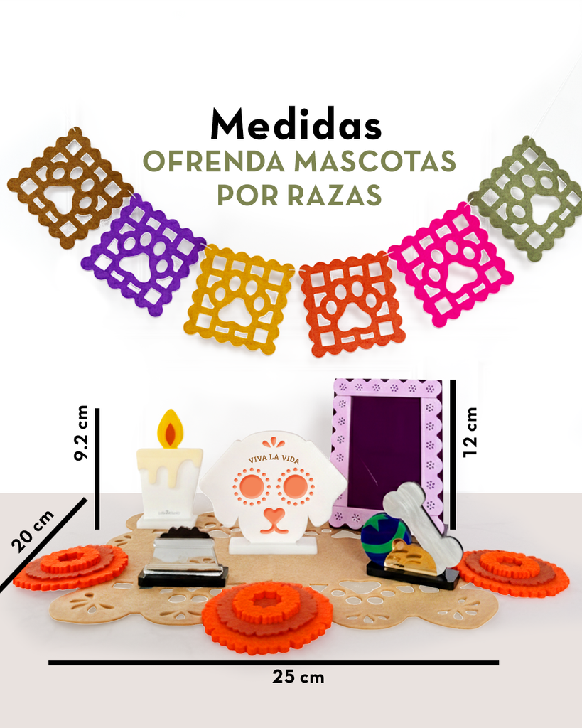 Ofrenda de día de muertos: Mascotas por razas