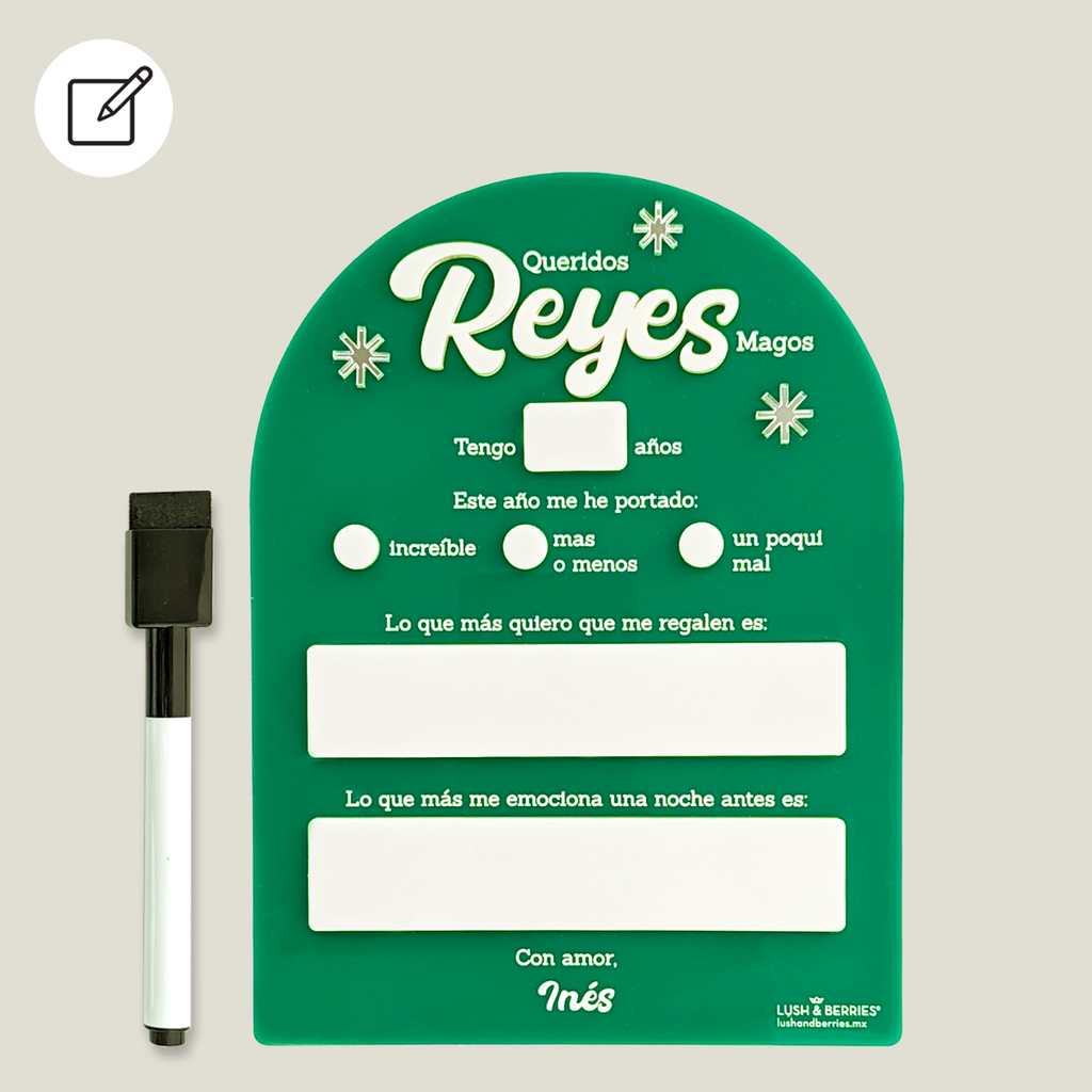 Pizarrón: Carta a Reyes Magos (personalizable)