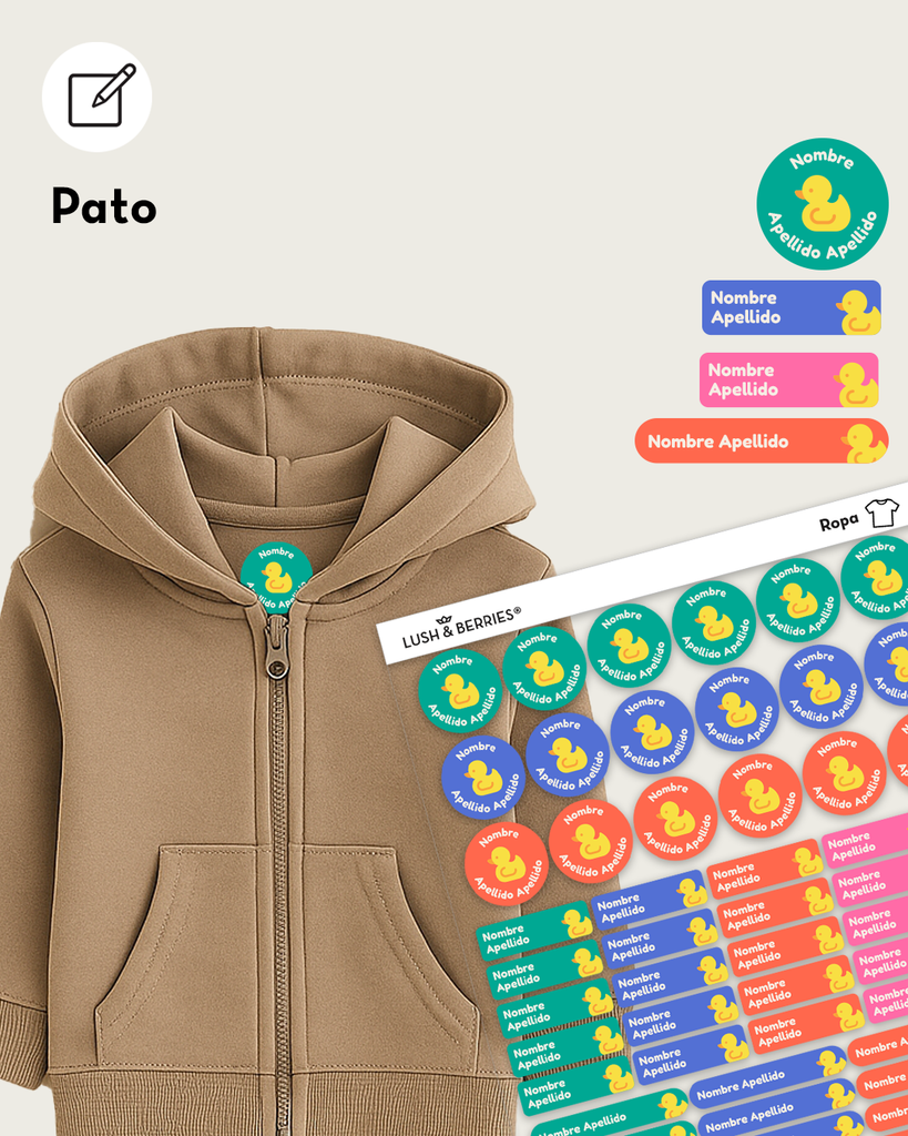 Etiquetas para ropa: Animalitos