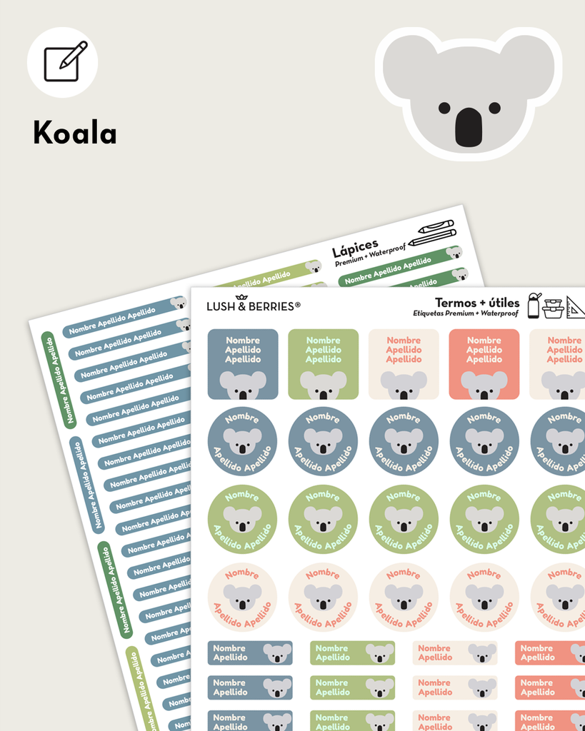 Etiquetas para útiles: Animalitos