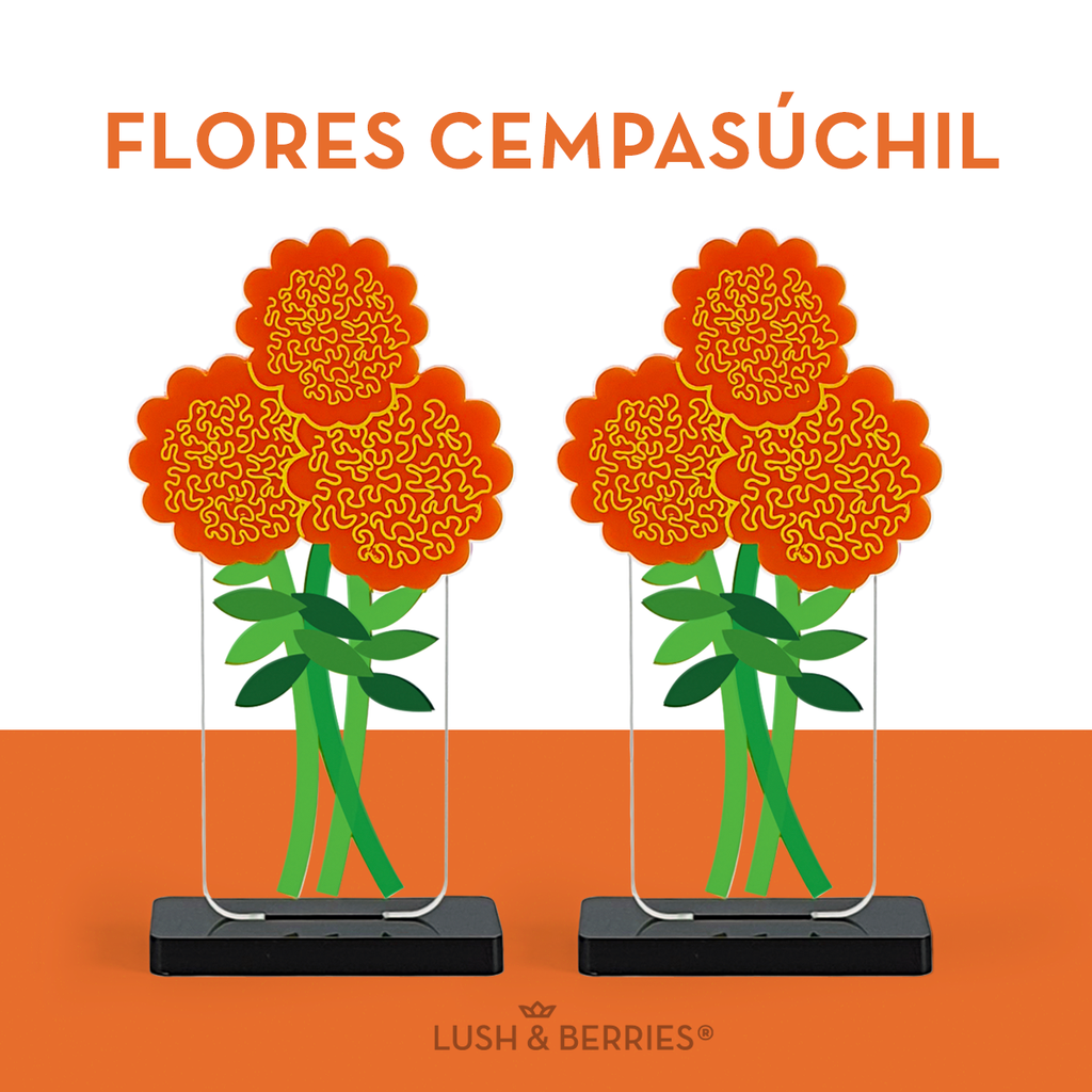 Ofrenda: Set Flores de Cempasúchil (2 piezas)